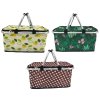 košík nákupní skládací 48x24x28cm Al+polyester mix dekorů