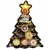 košíček d30x20mm VÁNOČNÍ-6x25ks, Tree-2, stojan, papír