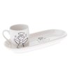 hrnek  90ml ANDĚL s podtáckem 7x21,6cm, snídaň.set, porcelán