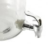 ND-kohout+těsnění láhve 4,0l sklo, stříbrný, plast