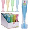 sklen.130ml, 4ks, šampus, mix barev, plast