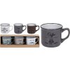 hrnek 180ml-3ks-COFFEE, 3barvy, keramika