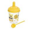 dóza 320ml, d7,5x16cm na med s naběračkou, sklo/plast