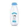 láhev 1,0l na mléko, ALWAYS FRESH, plast.uzávěr, sklo