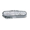 Kapesní nůž SWISS CHAMP, 91 mm, stříbrný transparentní