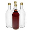 láhev 1000ml skleněná s uzávěrem (4ks)