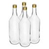 láhev 1000ml skleněná s uzávěrem (4ks)