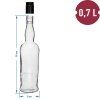 láhev  700ml MONOPOL skleněná s uzávěrem (6ks)