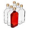 láhev placatka 500ml skleněná s uzávěrem (6ks)
