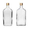 láhev placatka 500ml skleněná s uzávěrem (6ks)