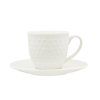 podšálek 15cm HONEYCOMB porcelánový BÍ