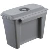 koš odp.  4l závěsný, sev.šedý, víko, 27x16,3x19cm, MILAN, plast