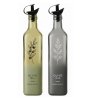láhev 0,50l OLIVE OIL, čtverc.sklo, zelená, šedá, nálevka-kryt plast