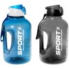 láhev 2,5l SPORT, modrá, šedá, rukojeť, nápitka+kryt, sport, plast