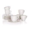 šálek + podšálek  60ml square ALBA porcelánový BÍ (6ks)