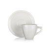 šálek + podšálek 120ml square ALBA porcelánový BÍ (6ks)