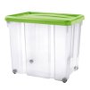 Úložný box s kolečky PUZZLE 80 l transparent/grafit